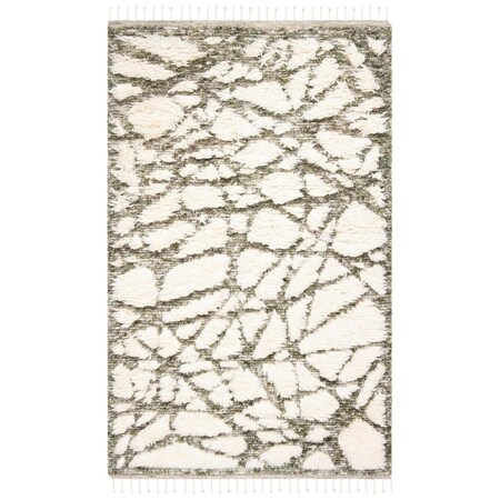 Safavieh 4 x 6 ft. Manhattan Rectanglar Rug Ivory & Sage MAN463W-4